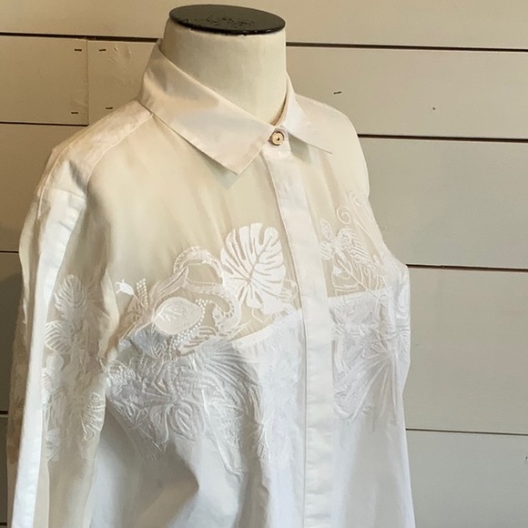ESCADA white cotton blouse - Picture 4 of 12